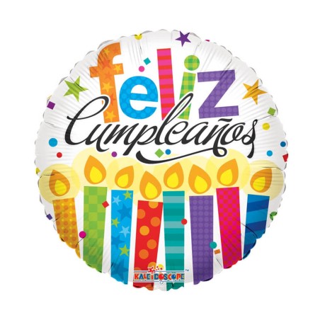 GLOBO FELIZ CUMPLEAÑOS - VELAS FOIL