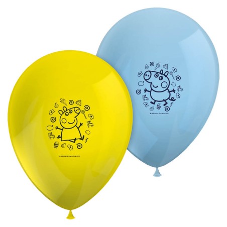 GLOBOS PEPPA PIG - 8 UNIDADES