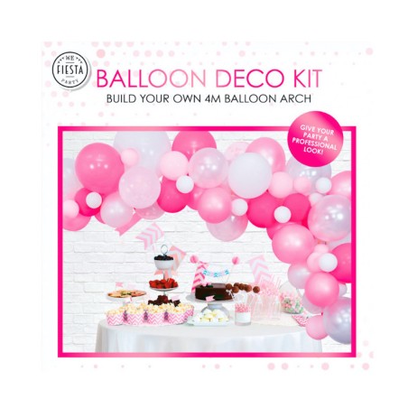 KIT GLOBOS ROSAS PARA DECORACION