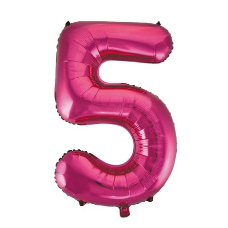 GLOBO NÚMERO 5 ROSA 86CM