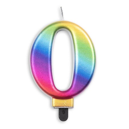 VELA CUMPLEAÑOS Nº 0 ARCOIRIS