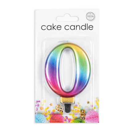 VELA CUMPLEAÑOS Nº 0 ARCOIRIS