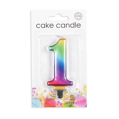 VELA CUMPLEAÑOS Nº 1 ARCOIRIS