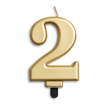 VELA CUMPLEAÑOS Nº 2 ORO