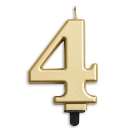 VELA CUMPLEAÑOS Nº 4 ORO