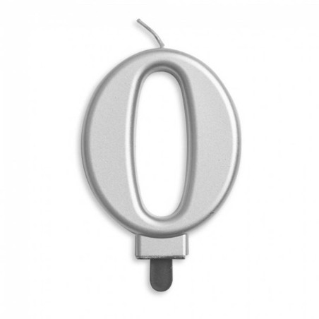 VELA CUMPLEAÑOS Nº 0 PLATA