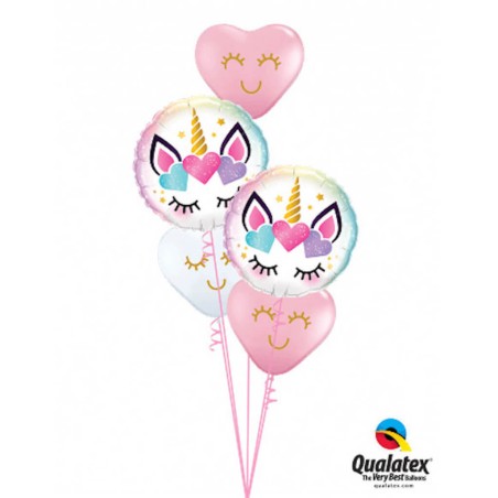 GLOBO UNICORNIO PESTAÑAS 45CM REDONDO 