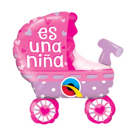 GLOBO CARRITO - ES UNA NIÑA 35CM