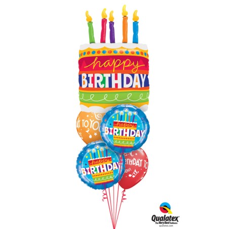 GLOBO TARTA VELAS CUMPLEAÑOS 87CM 