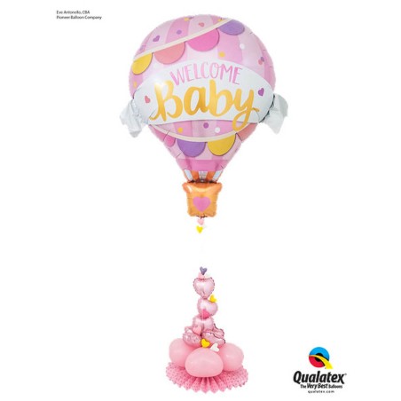 GLOBO BIENVENIDO NIÑA ROSA GLOBO 105CM 