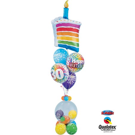 GLOBO CUMPLEAÑOS 30 - COLORES CONFETI 45CM