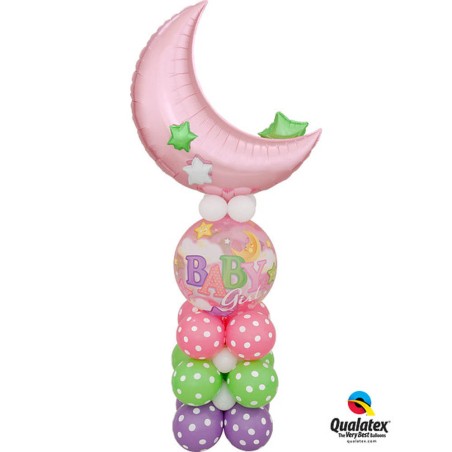 GLOBO LUNA BEBE NIÑA BURBUJA 55CM 