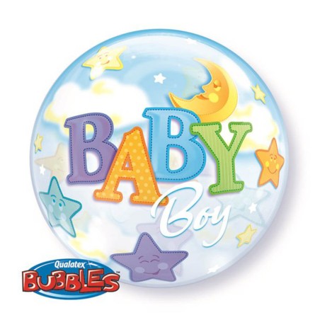 GLOBO LUNA BEBE NIÑO BURBUJA 55CM 