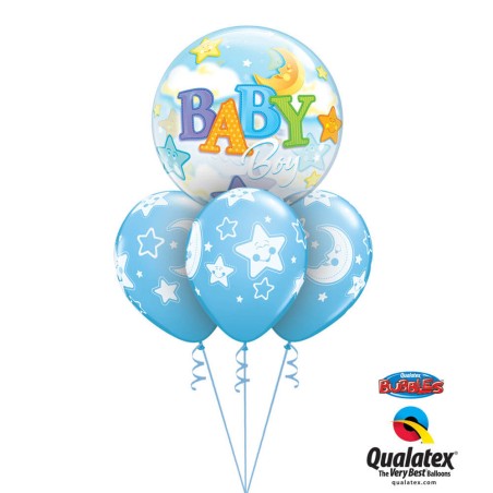 GLOBO LUNA BEBE NIÑO BURBUJA 55CM 