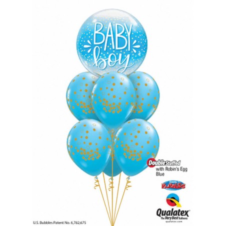 GLOBO BURBUJA BABY BOY TOPITOS 55CM