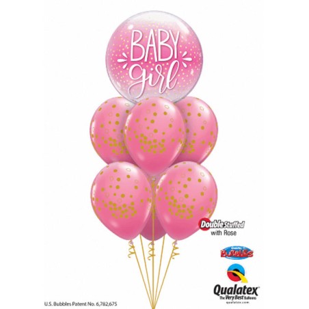 GLOBO BURBUJA BABY GIRL - TOPITOS 55CM