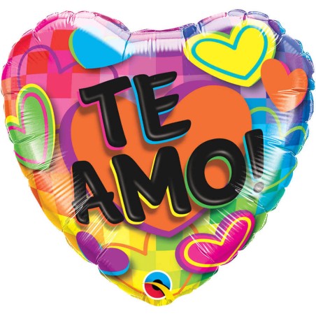 GLOBO TE AMO COLORES 45CM