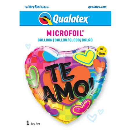 GLOBO TE AMO COLORES 45CM