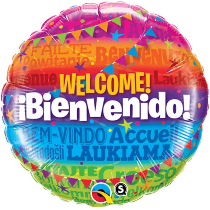 GLOBO BIENVENIDO 45CM 