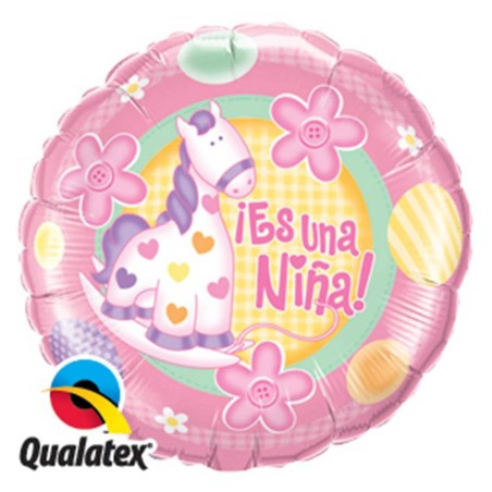 GLOBO ES UNA NIÑA PONY 45CM