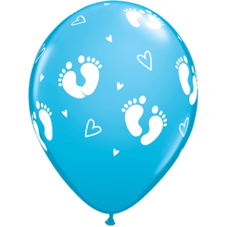 GLOBOS BABY SHOWER AZUL LATEX - 6 UND