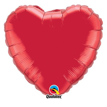 GLOBO CORAZON ROJO 10CM FOIL 