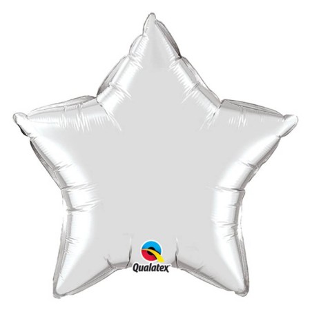 GLOBO ESTRELLA PLATA FOIL 22CM 