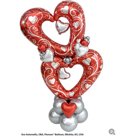 GLOBO CORAZON ROJO 22CM FOIL 