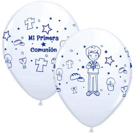 GLOBO COMUNIÓN NIÑO AZUL