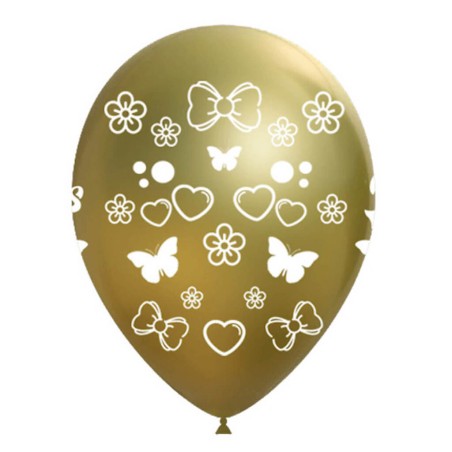 GLOBO FELICIDADES MAMÁ - ORO/PLATA