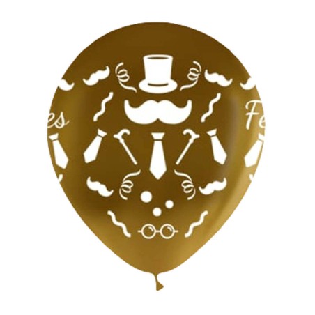 GLOBO FELICIDADES PAPÁ - ORO/PLATA