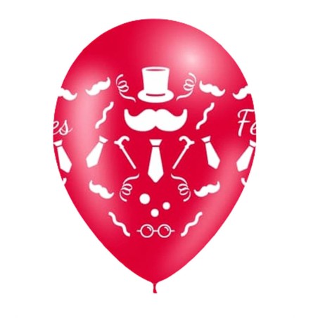 GLOBO FELICIDADES PAPÁ - ROJO/AZUL