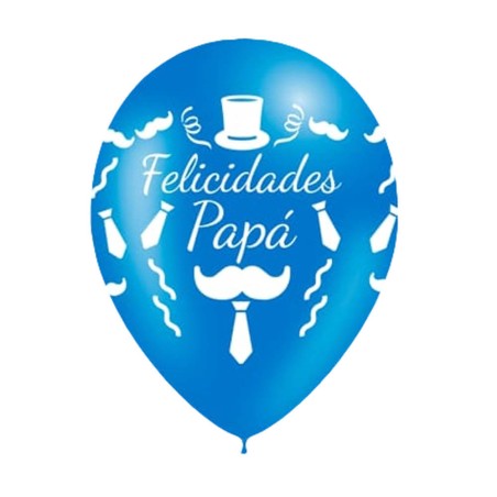 GLOBO FELICIDADES PAPÁ - ROJO/AZUL