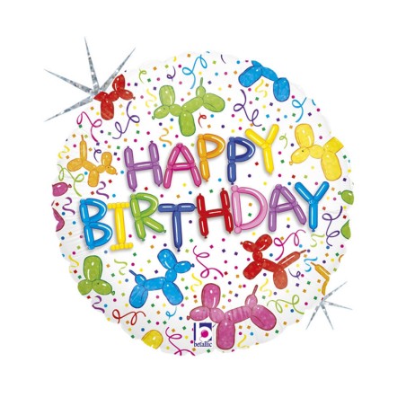 GLOBO CUMPLEAÑOS PERRITO 46CM 