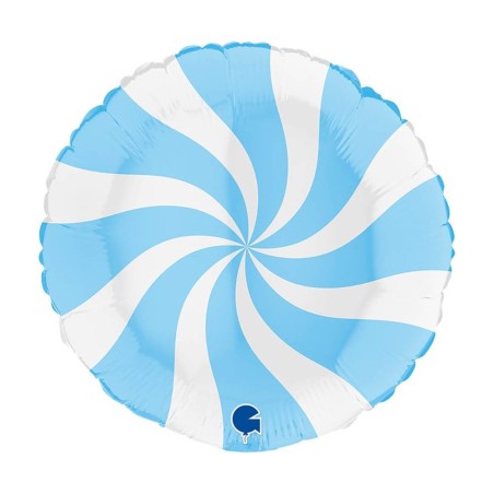 GLOBO ESPIRAL BLANCO AZUL 46CM