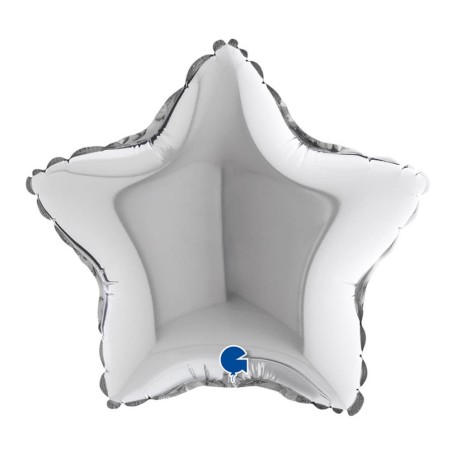 GLOBO ESTRELLA PLATA 46CM