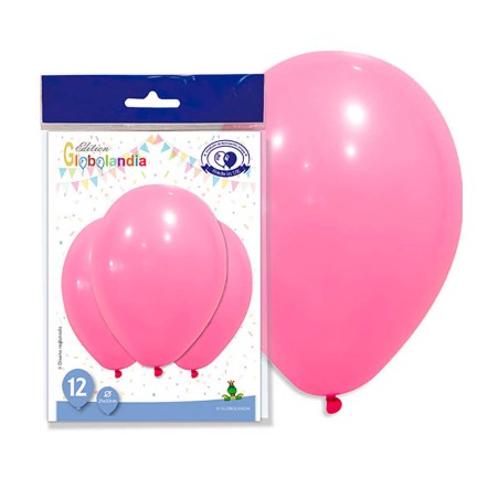 GLOBOS ROSAS - 30CM 12UND