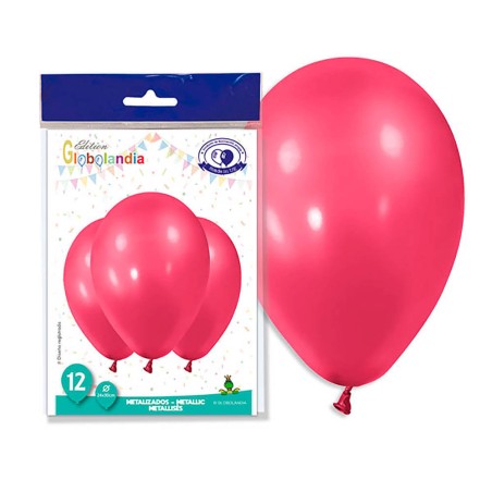 GLOBOS METALIZADOS ROJOS - 24X30CM 12UND