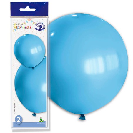 GLOBOS GIGANTES AZUL CELESTE  - 65CM 2UND