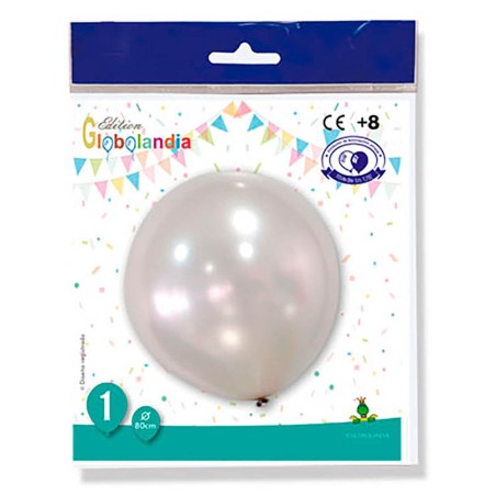 GLOBO GIGANTE PLATA - 80CM LATEX