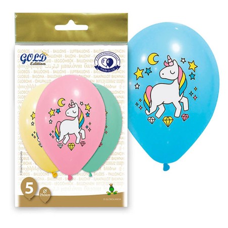 GLOBOS UNICORNIO - 29X36CM 5UND