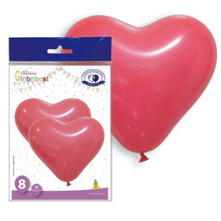 GLOBOS CORAZON ROJO - 8UND