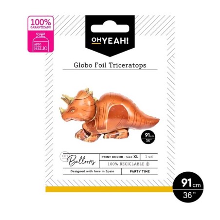 GLOBO TRICERATOPS 91X57CM 