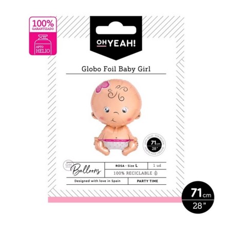 GLOBO BEBE ROSA 71CM 