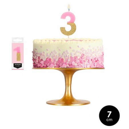 VELA Nº1 ROSA PURPURINA