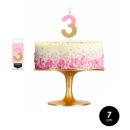 VELA Nº3 ROSA PURPURINA