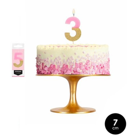 VELA Nº5 ROSA PURPURINA