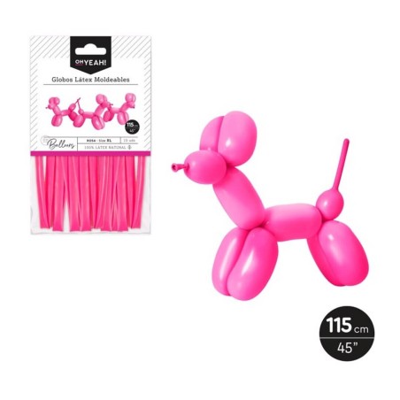15 GLOBOS MODELAR ROSA 115CM