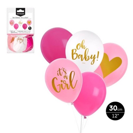 SET GLOBOS BABY SHOWER -IT´S A GIRL
