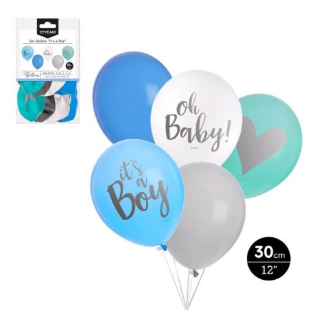 SET GLOBOS BABY SHOWER - IT´S A BOY